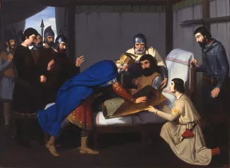 Origen de l'escut del comtat de Barcelona de Claudi Lorenzale — Reial Acadèmia Catalana de Belles Arts de Sant Jordi